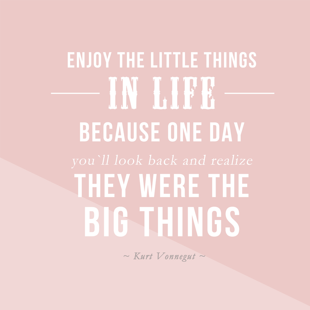 quote 4 3b “Enjoy the little things